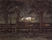 Piet Mondrian White cow china oil painting artist